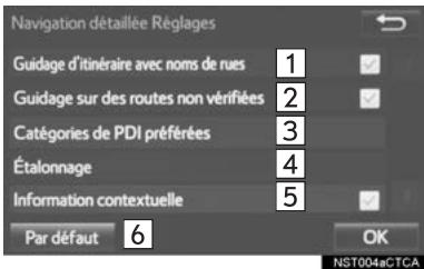 TOYOTA Sequoia (2016) - Écrans des paramètres de navigation - 1