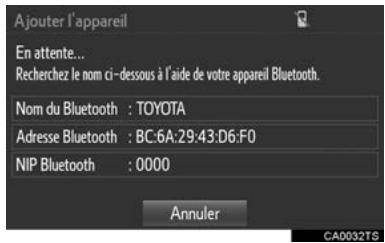 TOYOTA Sequoia (2016) - Declaration d'un téléphone bluetooth® pour la première fois - 2