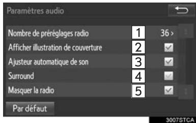 TOYOTA Sequoia (2016) - Écran “paramètres audio - 1