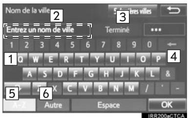 TOYOTA Sequoia (2016) - Entrée de lettres et de chiffres - 1