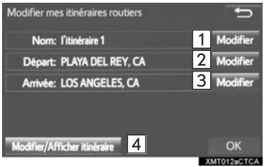 TOYOTA Sequoia (2016) - Modification des itinéraires personnels - 2