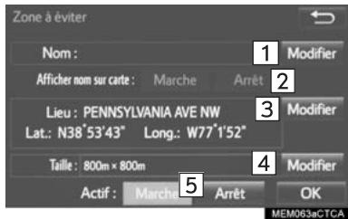 TOYOTA Sequoia (2016) - Modification des ZONES à éviter - 1