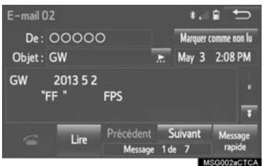 TOYOTA Sequoia (2016) - Réponse à unmessage (réponse RAPIDE) - 1