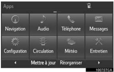 TOYOTA Sequoia (2016) - Utilisation de l'écran "apps - 2