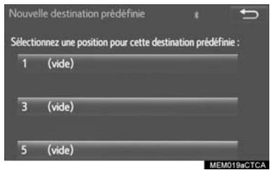 TOYOTA Sequoia (2016) - Enregistrement des destinations préselectionnées - 1