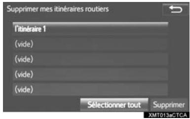 TOYOTA Sequoia (2016) - Suppression des itinéraires personnels - 1