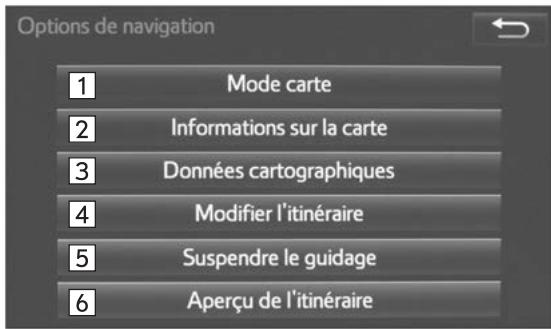 TOYOTA Sequoia (2016) - Écran des options de navigation - 1