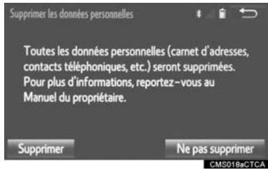 TOYOTA Sequoia (2016) - Suppression des données personnelles - 1