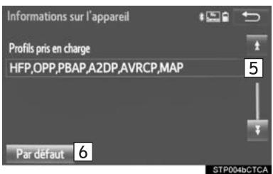 TOYOTA Sequoia (2016) - Modification des informations d'un appareil bluetooth® - 3
