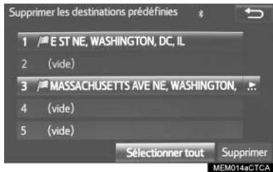 TOYOTA Sequoia (2016) - Suppression des destinations préselectionnées - 1