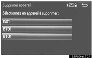TOYOTA Sequoia (2016) - Suppression d'un appareil bluetooth® - 1