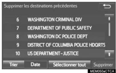 TOYOTA Sequoia (2016) - Suppression des précédentes destinations - 1