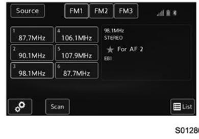 SUBARU Outback (2016) - Comment changer la source - 1