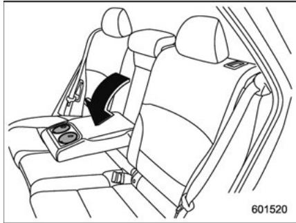 SUBARU Outback (2016) - - Porte-gobelets des passagers arrêté - 1
