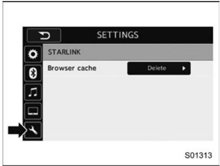 SUBARU Outback (2016) - Réglages starlink (selon modèles) - 1