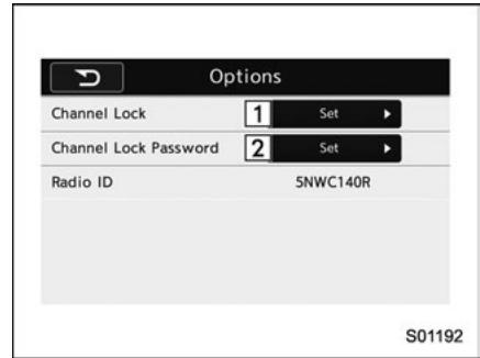 SUBARU Outback (2016) - Réglages SXM - 1