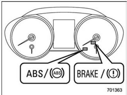 SUBARU Outback (2016) - Mesures à prendre en cas de défectuosité du système EBD - 1