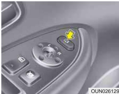 KIA Carens UN (2006-2010) - Rabattage des rétroviseurs extérieurs Manuel - 1