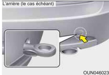 KIA Carens UN (2006-2010) - Retirer le crochet de remorquage (arrière) (le cas échéant) - 3
