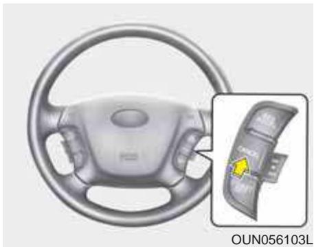 KIA Carens UN (2006-2010) - Pour accélérer momentanément avec le régulateur de vitesse activé : - 1