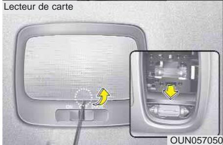 KIA Carens UN (2006-2010) - Remplacement de l'ampoule de I'éclairage de la plaque d'immatriculation - 2
