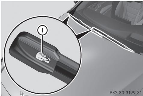 Mercedes-Benz Classe C (2014-2018) - Pose des balais d'essuie-glace - 3