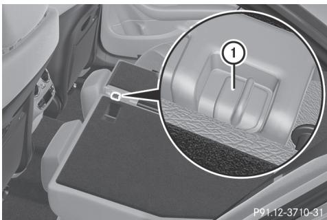 Mercedes-Benz Classe C (2014-2018) - Verrouillage du dossier central arrêté - 1