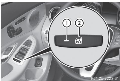 Mercedes-Benz Classe C (2014-2018) - Sécurité enfants au niveau des vitres latérales arrêté - 1