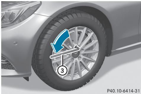 Mercedes-Benz Classe C (2014-2018) - Véhicules avec cache-moyeux en aluminium: - 1