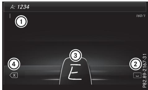 Mercedes-Benz Classe C (2014-2018) - Fonction de reconnaissance de l'écriture manuscrite - 1