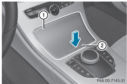 Mercedes-Benz Classe C (2014-2018) - Bac de rangement dans la console centrale avant - 1