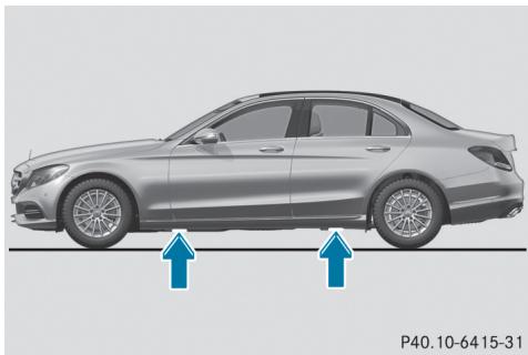 Mercedes-Benz Classe C (2014-2018) - Véhicules avec cache-moyeux en aluminium: - 2