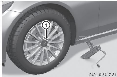 Mercedes-Benz Classe C (2014-2018) - Dépose de la roue - 1