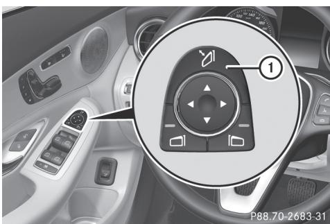 Mercedes-Benz Classe C (2014-2018) - Rabattement et déploiement électriques des rétroviseurs extérieurs - 1