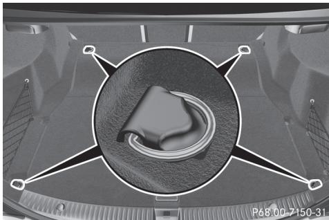 Mercedes-Benz Classe C (2014-2018) - Anneaux d'arrimage - 1