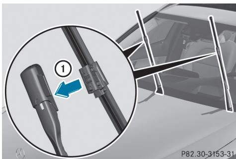 Mercedes-Benz Classe C (2014-2018) - Pose des balais d'essuie-glace - 1