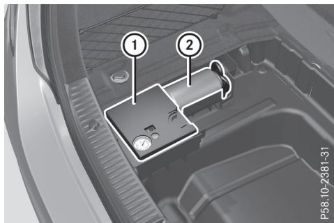 Mercedes-Benz Classe C (2014-2018) - Retrait du kit anticrevaison tirefit - 1