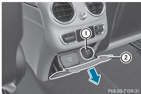 Mercedes-Benz Classe C (2014-2018) - Prise dans la console centrale arrêté - 1
