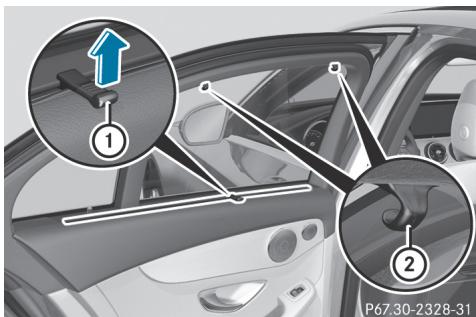 Mercedes-Benz Classe C (2014-2018) - Stores pare-soleil au niveau des vitres latérales arrière - 1