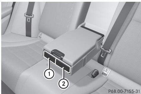 Mercedes-Benz Classe C (2014-2018) - Porte-gobelets dans l'accoudoir arrêté - 1