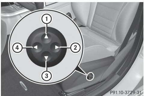 Mercedes-Benz Classe C (2014-2018) - Réglage du soutien lombaire à 4 règles - 1