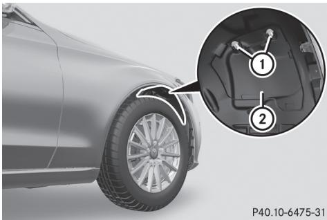 Mercedes-Benz Classe C (2014-2018) - Dépose et pose des caches dans les passages de roue avant - 1