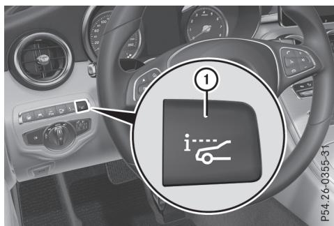 Mercedes-Benz Classe C (2014-2018) - Mise en marche et arrêt de l'affichage tête haute - 1