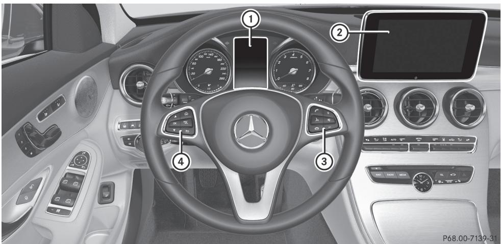 Mercedes-Benz Classe C (2014-2018) - Volant multifonction - 1