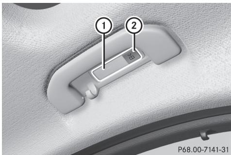 Mercedes-Benz Classe C (2014-2018) - Unité de commande incorporée à la poignée de maintien arrêt - 1