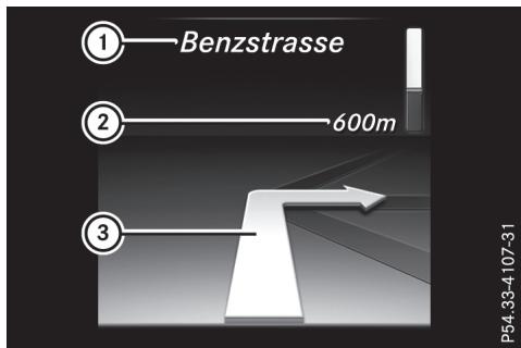 Mercedes-Benz Classe C (2014-2018) - Manœuvre sans recommandation de voie de circulation - 1