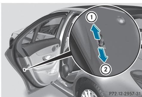 Mercedes-Benz Classe C (2014-2018) - Sécurité enfants au niveau des portes arrêté - 1
