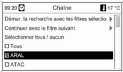 09:20 Chaine 17 °C Démar. la recherche avec les filtres sélection. Continuer avec le filtre suivant Sélectionner tous / aucun Tous ARAL ATAC
