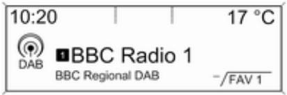 10:20 17 °C DAB ■BBC Radio 1 BBC Regional DAB -√FAV 1