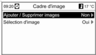 09:20 Cadre d'image 17 °C Ajouter / Supprimer images Non Sélection d'image Oui